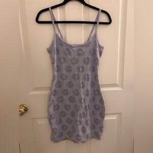 La Hearts Lavender Floral Mini Dress